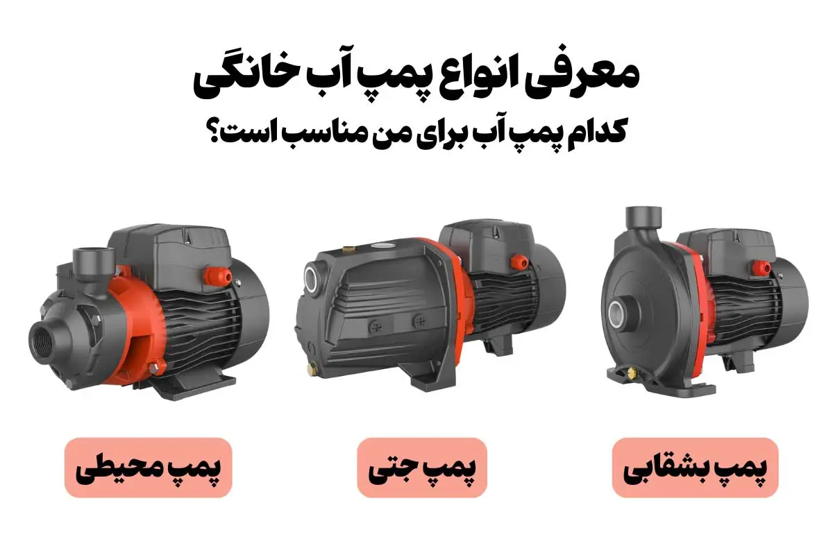 معرفی انواع پمپ آب خانگی | کدام پمپ خانگی برای من مناسب است؟